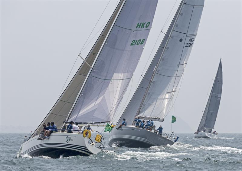 Orient Express and Explorer heading for Waglan. Rolex China Sea Race 2018 photo copyright photo RHKYC / Guy Nowell taken at Royal Hong Kong Yacht Club and featuring the IRC class