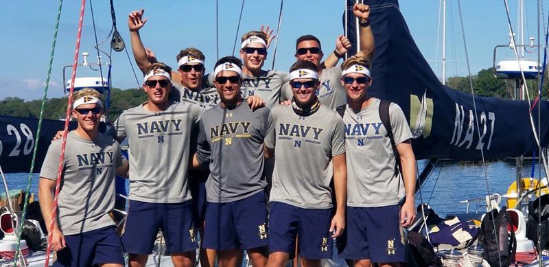 First Place – Navy Offshore Team. Left to right – Matt McClelland, Ethan Falsone, Christian Hoffman, Hayden Expericueta, Ben Van Duyne, Jonathan Hitt, Zack Bauer, Sean Caraher - 2019 U.S. Offshore Championship photo copyright US Sailin taken at Naval Academy Sailing Squadron and featuring the IRC class