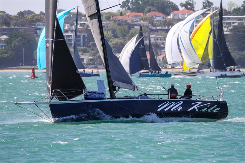 Two handed division entry Mr Kite  heads down the Rangitoto Channel - 2019 White Island Race Start - photo © Richard Gladwell