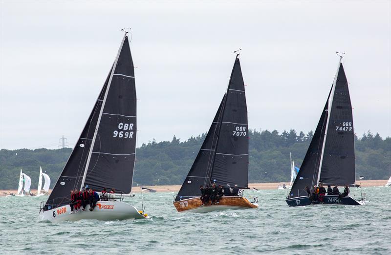 IRC 6 fleet on Day 2 of Cowes Week 2025 photo copyright Martin Augustus / www.sailingimages.co.uk taken at Cowes Combined Clubs and featuring the IRC class