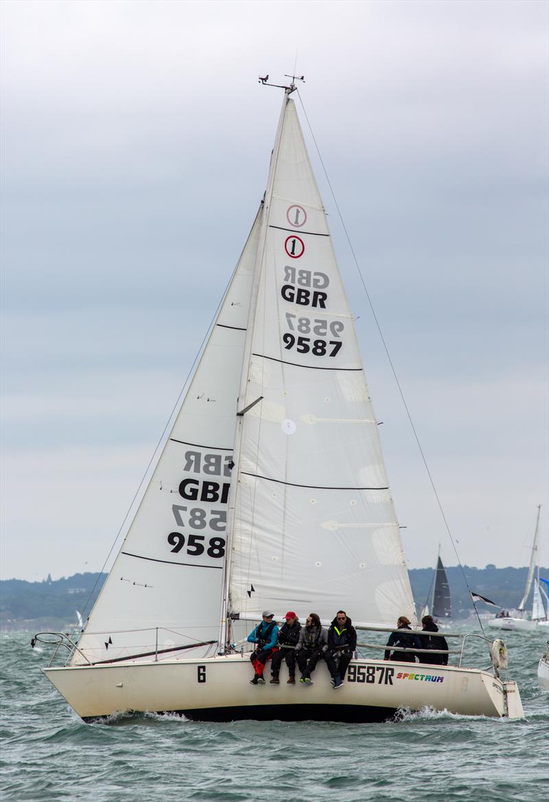 IRC 6 fleet on Day 2 of Cowes Week 2025 photo copyright Martin Augustus / www.sailingimages.co.uk taken at Cowes Combined Clubs and featuring the IRC class