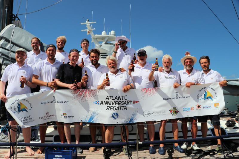 Swan 56R Latona finished the RORC Transatlantic Race in Grenada and had plenty of well-wishers on the dock to greet them on arrival. Owner Joh. Wilh. von Eicken's ancestors were the founding members of NRV, the club celebrating it's 150th anniversary - photo © RORC / Arthur Daniel