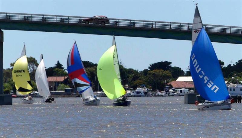 Finish line up Goolwa  - Goolwa Regatta Week - photo © Mike O'Reilly