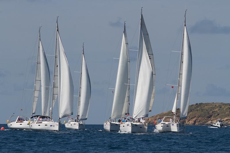 The Bareboat fleet on a downwind leg photo copyright BVI Spring Regatta taken at  and featuring the IRC class