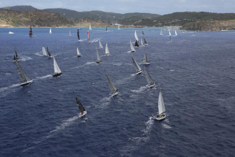 First start of the RORC Caribbean 600 from Antigua for IRC 2, 3 and CSA fleet photo copyright Tim Wright / Photoaction.com taken at Royal Ocean Racing Club and featuring the IRC class