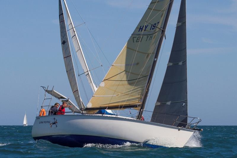 Ryan Binedell's Low Flying Duck a double hander which beat all comers on IRC in the return race photo copyright Bernie Kaaks taken at Mandurah Offshore Fishing and Sailing Club and featuring the IRC class