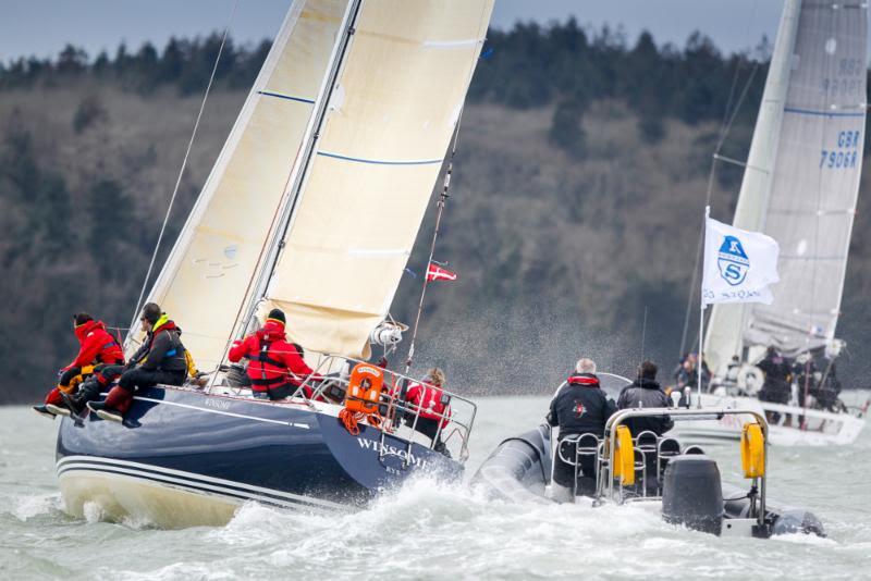 Harry J. Heijst's venerable S&S41 Winsome receiving coaching at the RORC Easter Challenge - photo © Paul Wyeth / pwpictures.com