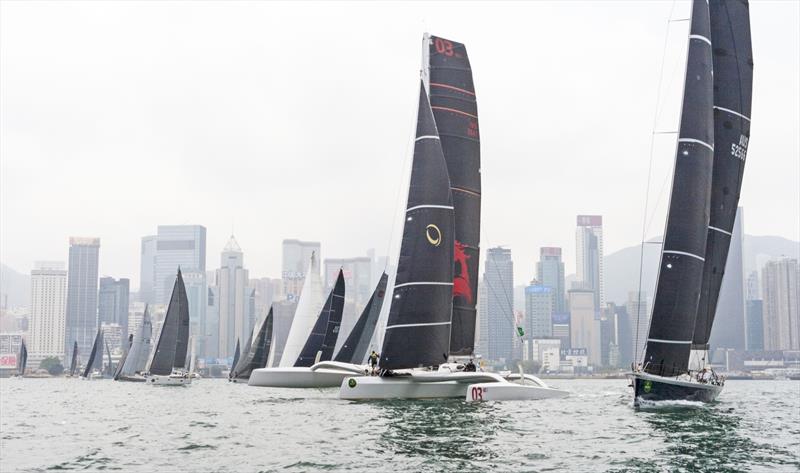 Start. Rolex China Sea Race 2018 photo copyright photo RHKYC / Guy Nowell taken at Royal Hong Kong Yacht Club and featuring the IRC class