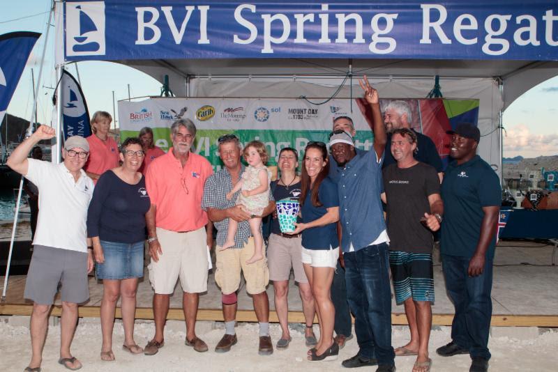 2018 BVI Spring Regatta - Final day - Winning team on Chris Haycraft's Swan 51 Godpseed - photo © Alastair Abrehart