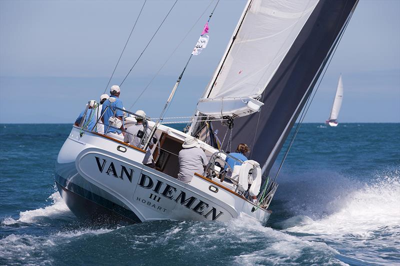 Van Diemen III pushes her way across the Whitsunday Passage at Hamilton Island Race Week photo copyright Andrea Francolini taken at Hamilton Island Yacht Club and featuring the IRC class
