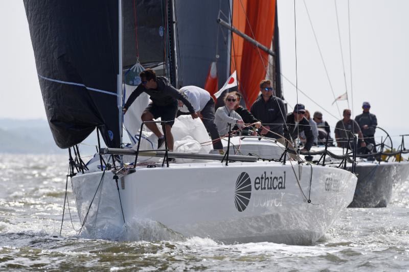 After two races, Thomas Kneen's JPK 11.80 is tied with Emily Bowden-Eyre's King 40 Nifty - 2018 Vice Admiral's Cup  photo copyright Rick Tomlinson taken at Royal Ocean Racing Club and featuring the IRC class