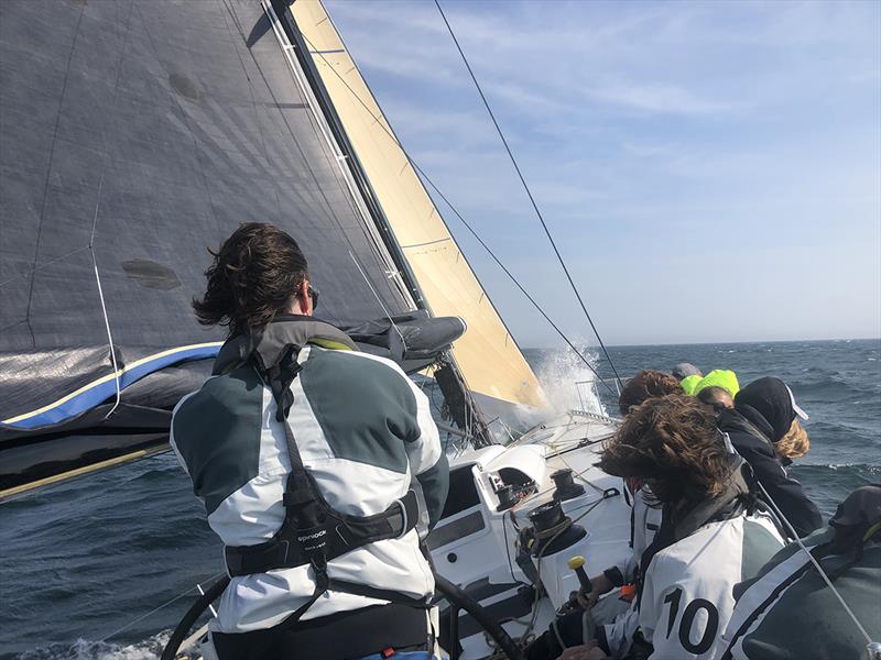 The youth crew of the 63-foot Young American - Gambler during a practice session in late May photo copyright Will McKeige taken at Royal Bermuda Yacht Club and featuring the IRC class