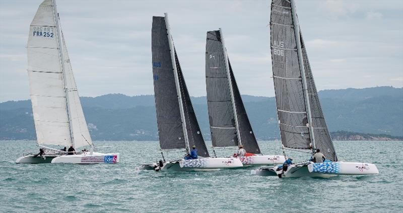 Close racing in the Multihull class. Day 5, Samui Regatta photo copyright Event Media taken at  and featuring the IRC class