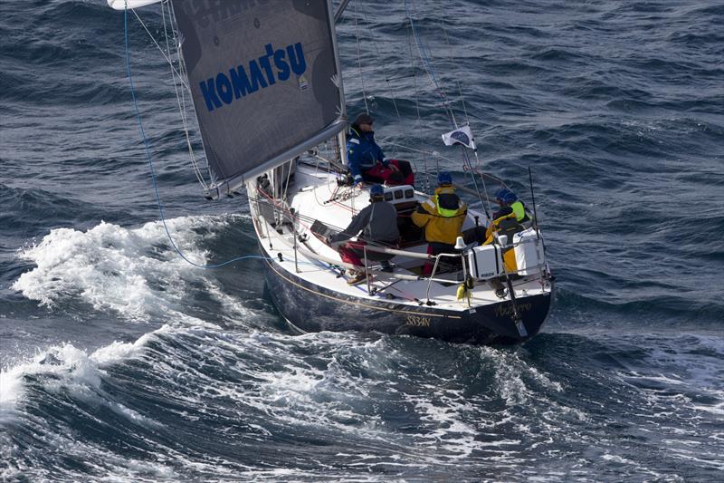 2018 PONANT Sydney Noumea Race - Komatsu Azzurro off Sydney Heads photo copyright Andrea Francolini taken at Cruising Yacht Club of Australia and featuring the IRC class