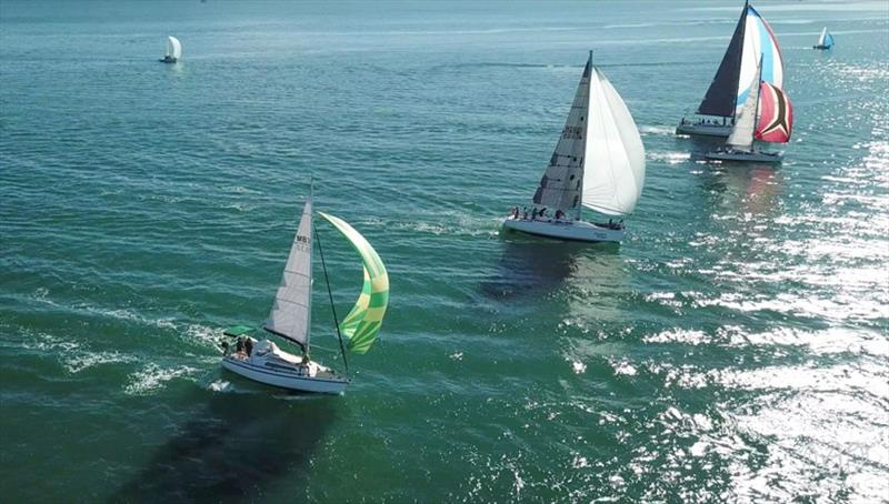 Manly Combined Clubs 'Big Lap' photo copyright Mitchell Pearson / SurfSailKite taken at Moreton Bay Trailer Boat Club and featuring the IRC class