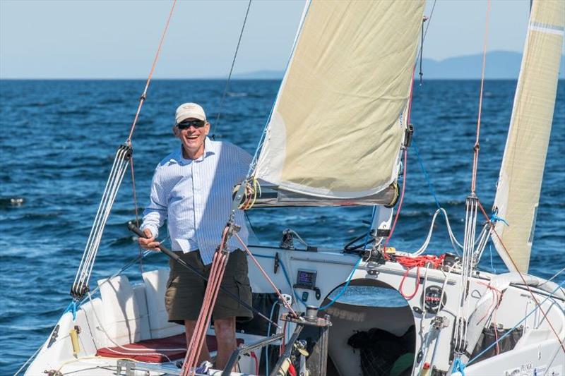 Russell Brown is all smiles – Race to Alaska 2018 photo copyright Katrina Zoe Norbom / racetoalaska.com taken at  and featuring the IRC class