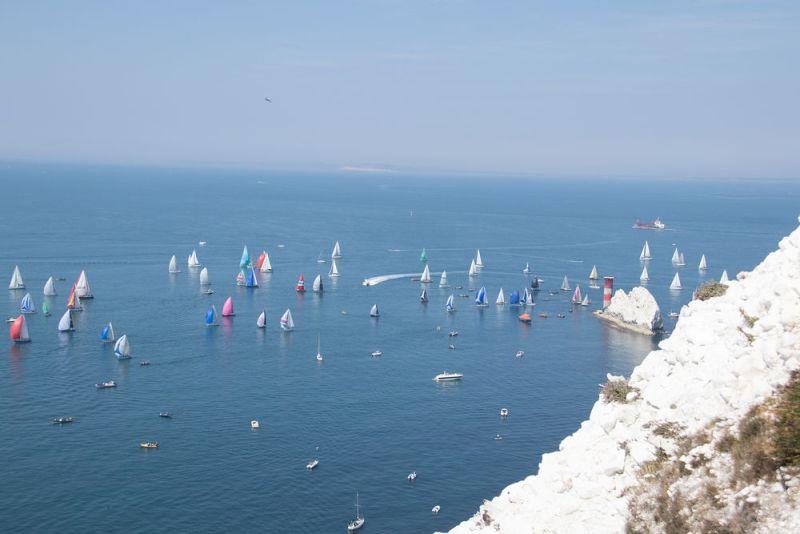 Rounding the Needles - photo © George Mills Photography