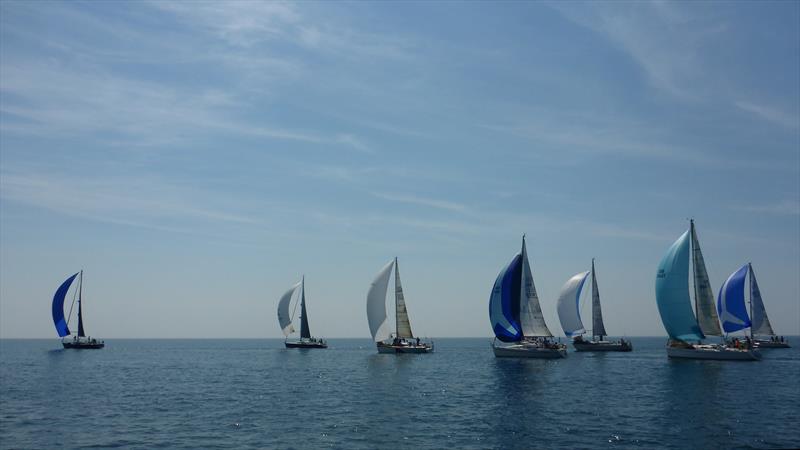 Poole Yacht Racing Association members in the Round the Island Race 2018 photo copyright Mike Fox taken at Poole Yacht Racing Association and featuring the IRC class