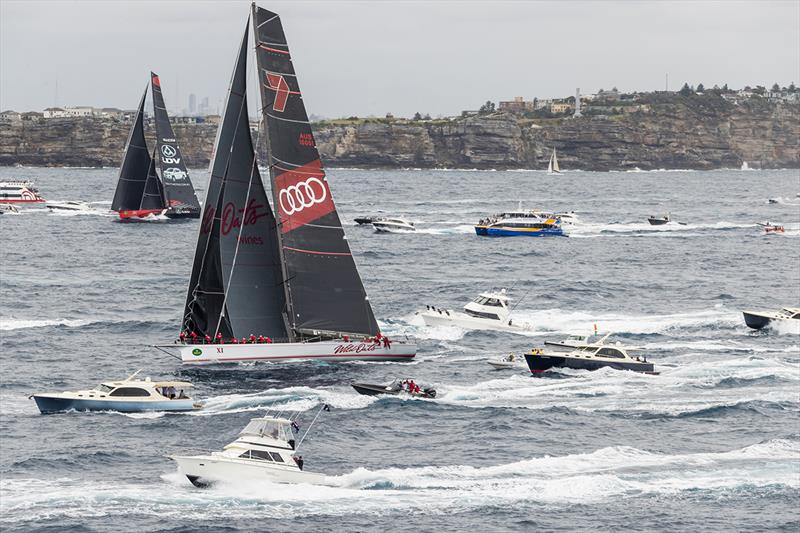 Wild Oats XI and Comanche Rolex Start - 2018 Noakes Sydney Gold Coast Yacht Race photo copyright Carlo Borlenghi taken at Cruising Yacht Club of Australia and featuring the IRC class