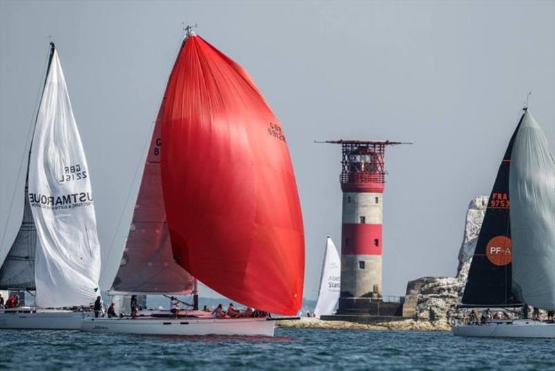 Safely round the Needles and off to St Catherine's Point - photo © Paul Wyeth