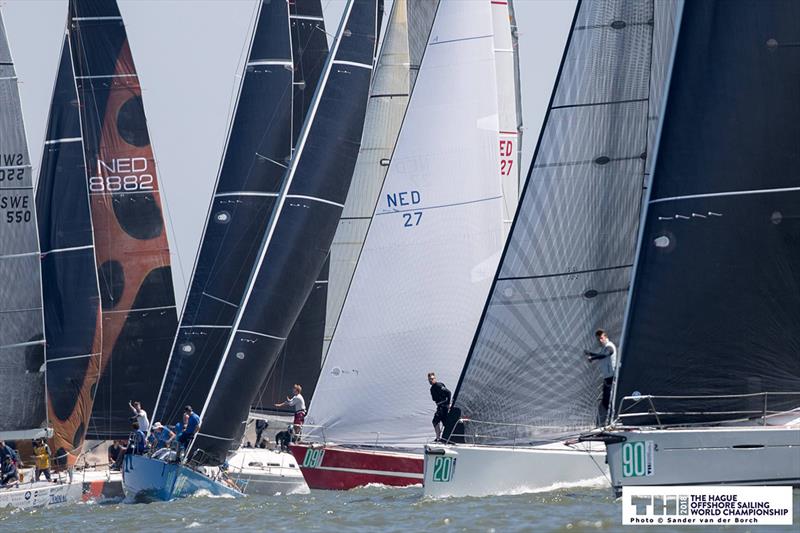 Today's 10 knots was perfect for close starts - The Hague Offshore Sailing World Championship 2018 photo copyright Sander van der Borch taken at Jachtclub Scheveningen and featuring the IRC class