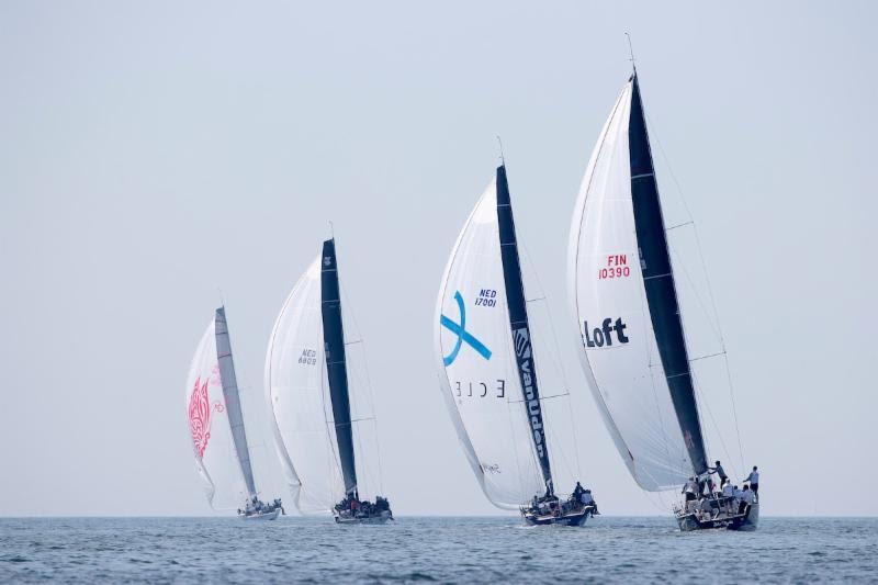 Beau Geste leads Class A after the first mark - The Hague Offshore Sailing World Championship 2018 photo copyright Sander van der Borch taken at Jachtclub Scheveningen and featuring the IRC class