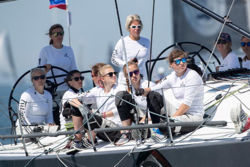 Tutima all-girls team focusing on a long race ahead of light air sailing - The Hague Offshore Sailing World Championship 2018 - photo © Sander van der Borch