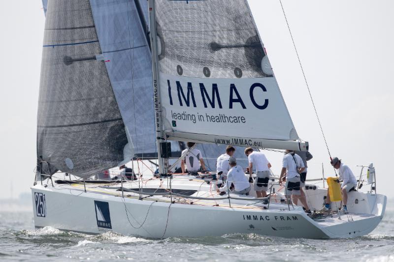 Immac has also had great speed, positioning and boat handling, such as here coming around a leeward gate photo copyright Sander van der Borch taken at Jachtclub Scheveningen and featuring the IRC class