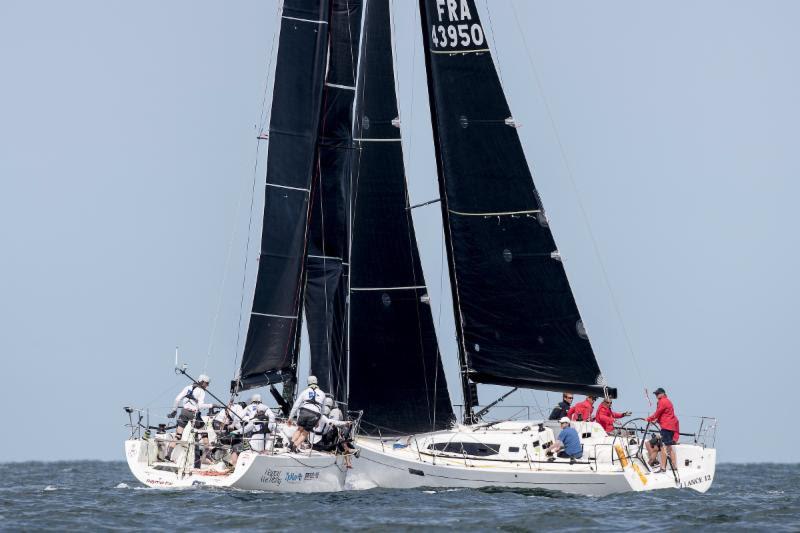 J Lance match racing Pro4U at the top mark - Hague Offshore Sailing World Championship 2018 photo copyright Sander van der Borch taken at Jachtclub Scheveningen and featuring the IRC class