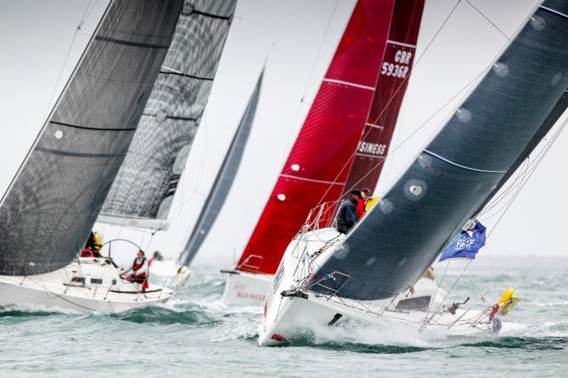 Conor Fogerty's Sun Fast 3600 BAM and Ian Hoddle's Game On at the start of IRC 3 - photo © Paul Wyeth / RORC