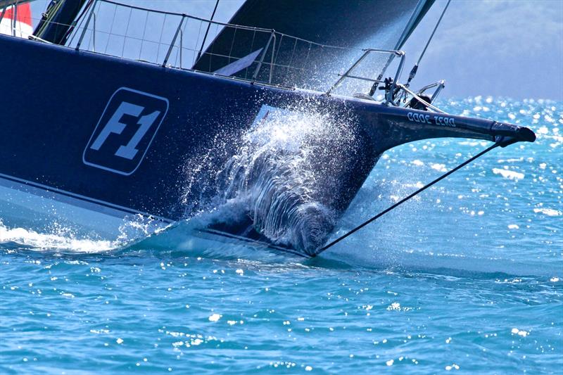 Sun and spray - Black Jack bow - Hamilton Island Race Week - Day 2 photo copyright Richard Gladwell taken at Hamilton Island Yacht Club and featuring the IRC class