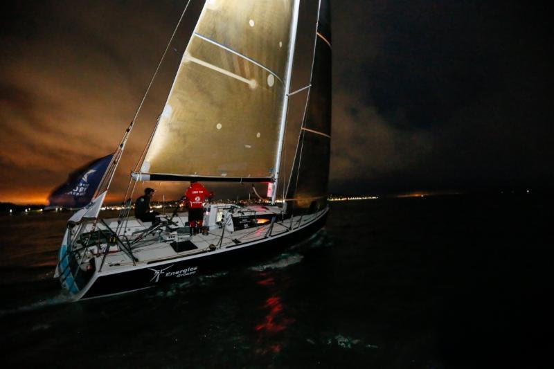 Benjamin Schwartz & Chen Jin Hao's Figaro 2 El Velosolex SL Energies Group heads up the eastern Solent early on Thursday morning - photo © Paul Wyeth / RORC