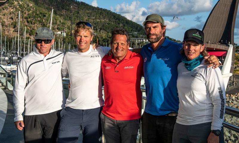 Rob Greenhalgh, Wouter Verbraak, Juan Vila, Iain Percy, Sharon Ferris-Choat - photo © Kurt Arrigo