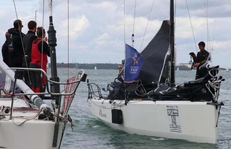 Gavin Howe's Sun Fast 3600 Tigris, racing two handed with Sam Cooper crossed the finish line just 34 minutes after EH01 - photo © Louay Habib