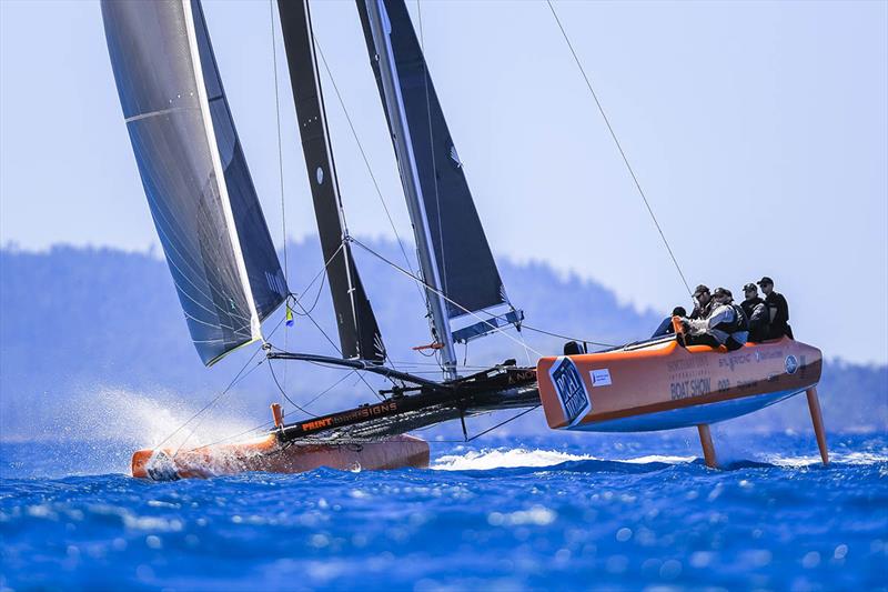 Hamilton Island Race Week 2018 - The Boat Works 3rd Multihull Racing div photo copyright Salty Dingo taken at Hamilton Island Yacht Club and featuring the IRC class