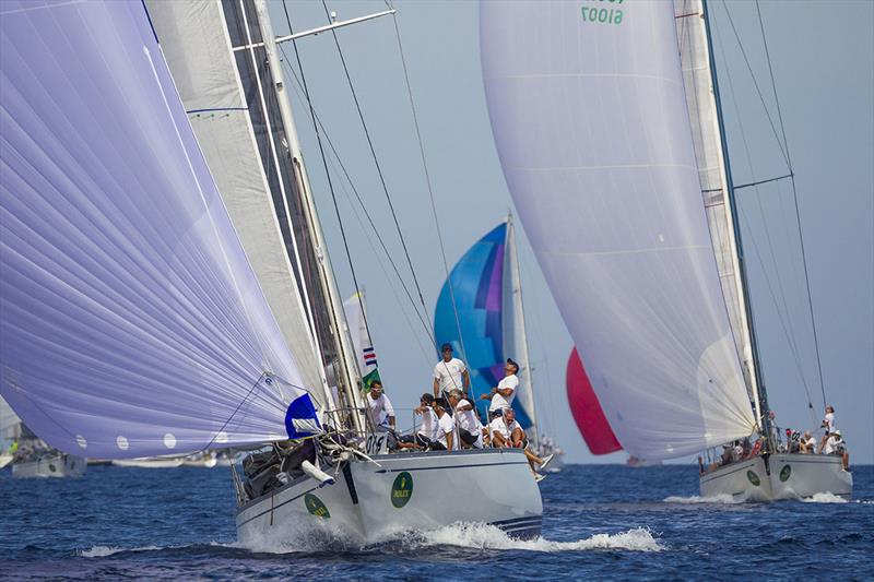 The largest class at the Rolex Swan Cup is the 26-Strong Sparkman & Stephens Classic Division, comprising the Swan 65 S&S Six Jaguar photo copyright Carlo Borlenghi taken at Yacht Club Costa Smeralda and featuring the IRC class
