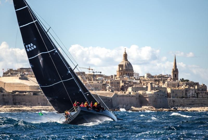 Teasing Machine, Sail No, FRA 8668, Boat type, NMYD 54, Entrant Name, Eric De Turckheim, Skipper, Eric De Turckheim, Country, France - Rolex Middle Sea Race - photo © Rolex / Kurt Arrigo