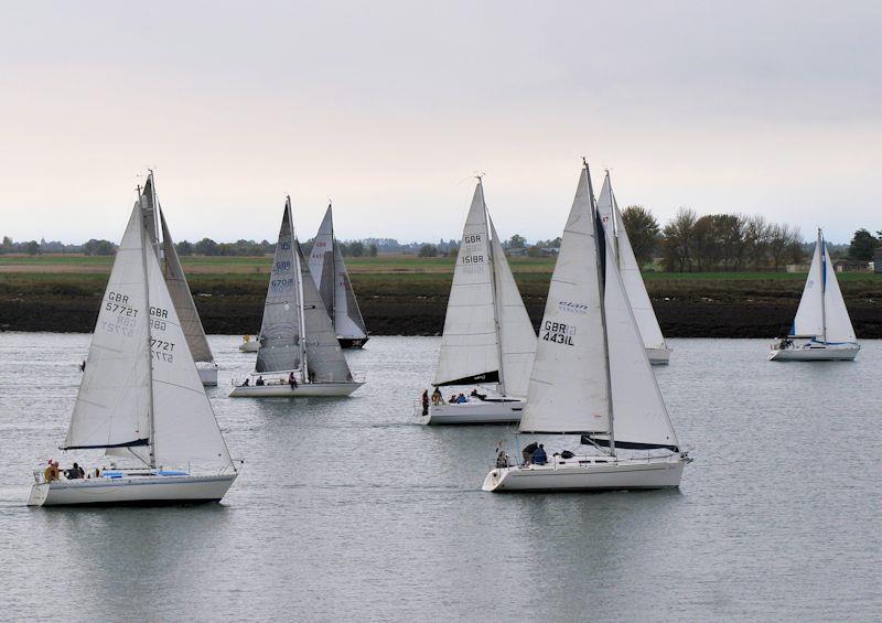 The start - Crouch YC Autumn Series race 2 photo copyright Alan Hanna taken at Burnham Sailing Club and featuring the IRC class