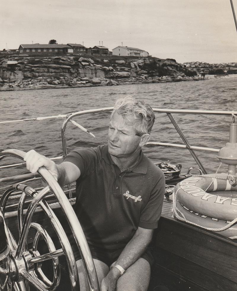 Syd Fischer sailing on Sydney Harbour - photo © Fischer Family Archives