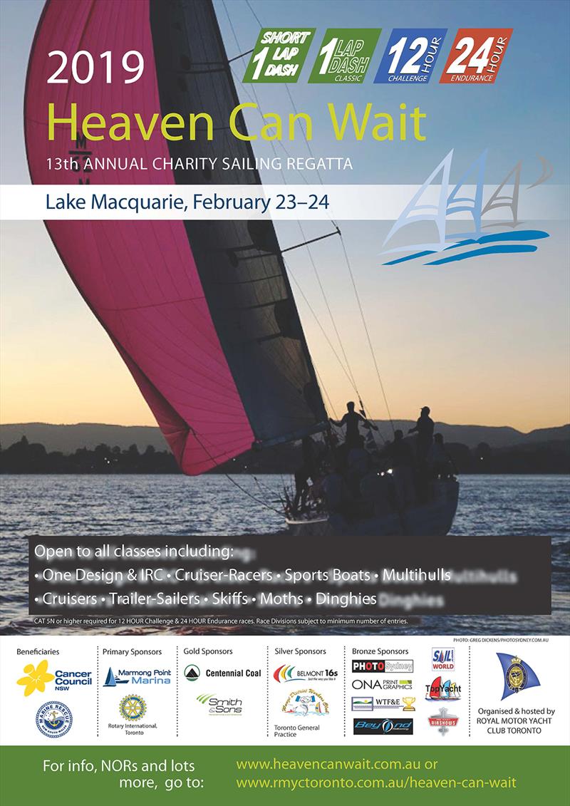 Heaven Can Wait Charity Sailing Regatta 2019 poster photo copyright Melvyn Steine taken at  and featuring the IRC class