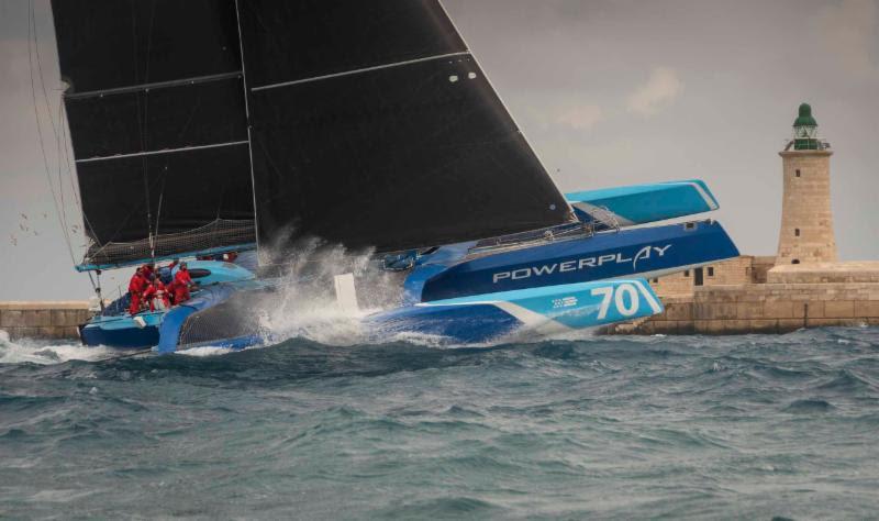 Skippered by Ned Collier Wakefield, Peter Cunningham's MOD70 PowerPlay will compete alongside Maserati (ITA) and Argo (USA) photo copyright boat-solutions.com taken at Royal Ocean Racing Club and featuring the IRC class
