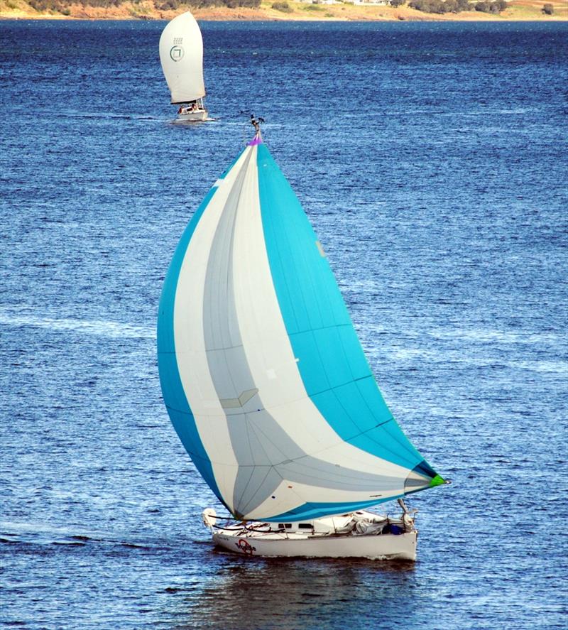 Trouble carried this massive kite as she reached up the Derwent photo copyright Peter Campbell taken at  and featuring the IRC class