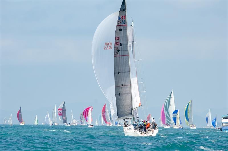 A sea of spinnakers - 2018 Turkish Airlines Around the Island Race photo copyright RHKYC / Michele Felder taken at Royal Hong Kong Yacht Club and featuring the IRC class