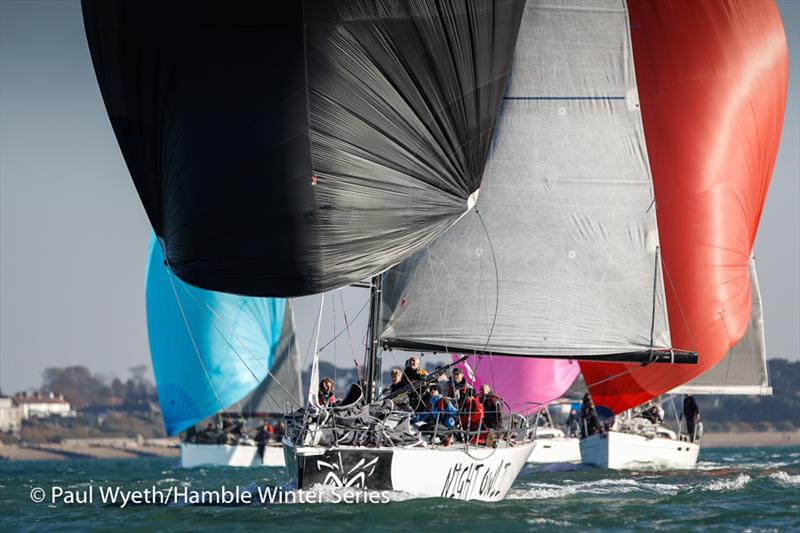 Night Owl in week 6 of HYS Hamble Winter Series - photo © Paul Wyeth / www.pwpictures.com