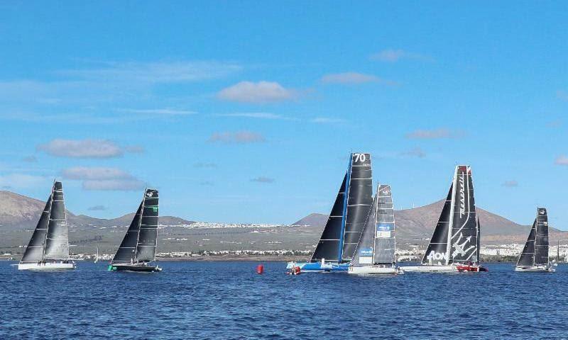 Start of the RORC Transatlantic Race 2018 photo copyright Rodrigo Rato / Kuka3 taken at  and featuring the IRC class