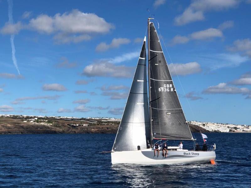 Smallest yacht taking part - Trevor Middleton's British Sun Fast 3600 Black Sheep at the start of the RORC Transatlantic Race 2018 - photo © RORC