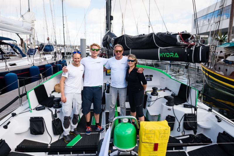 Team Hydra before the start from Marina Lanzarote - (Pip Hare's updates from Hydra: https://www.facebook.com/PipHareOceanRacing/) - Day 6 - RORC Transatlantic Race photo copyright Team Hydra taken at Royal Ocean Racing Club and featuring the IRC class