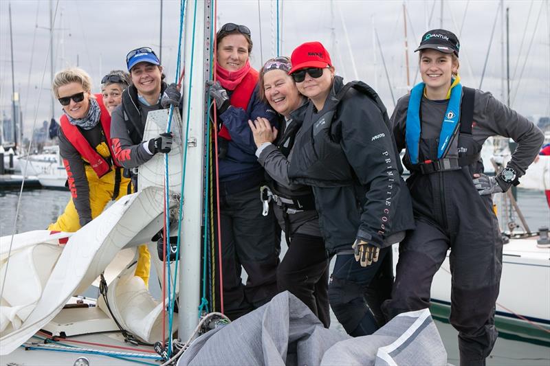 Salamander III crew skippered by Monica Jones - Australian Women's Keelboat Regatta 2018 - photo © Bruno Cocozza