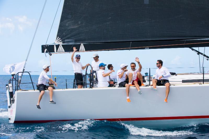 Franco Niggeler at the helm of his Cookson 50 Kuka3 (ITA) after completing the 3,000 nmile RORC Transatlantic Race - photo © RORC / Arthur Daniel