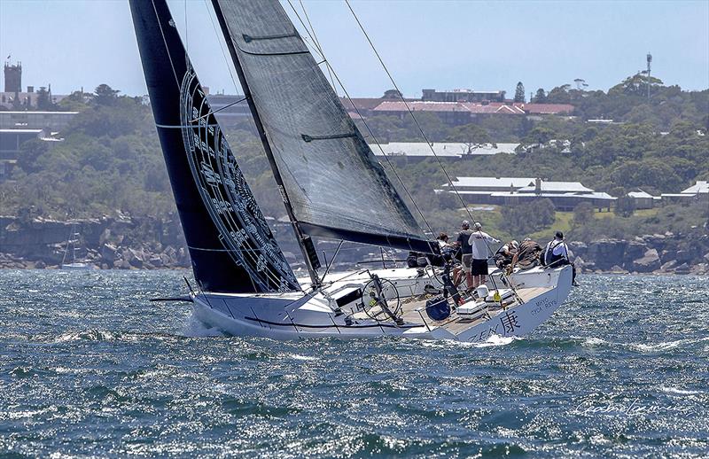 Gordon Ketelbey's TP52 Zen, training on Sydney Harbour photo copyright Crosbie Lorimer taken at Cruising Yacht Club of Australia and featuring the IRC class
